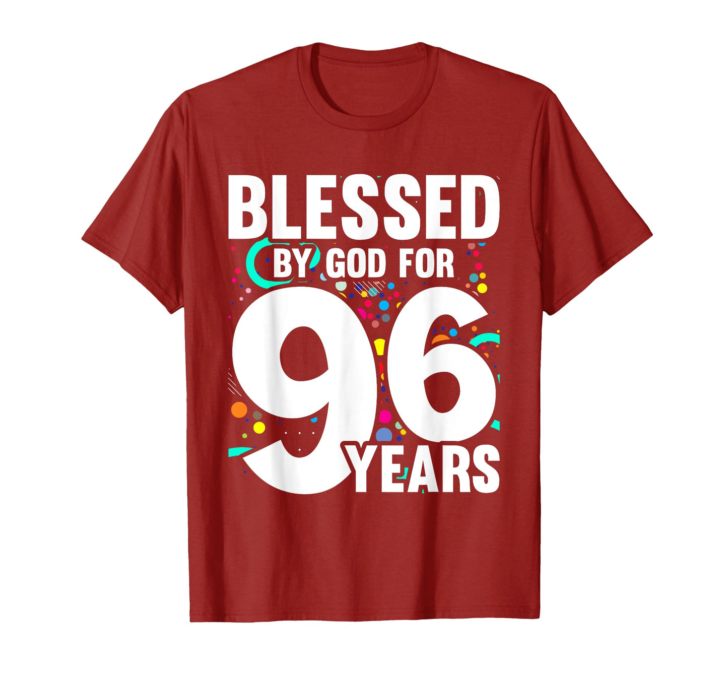 Blessed By God For 96 Years Happy 96th Birthday T-Shirt