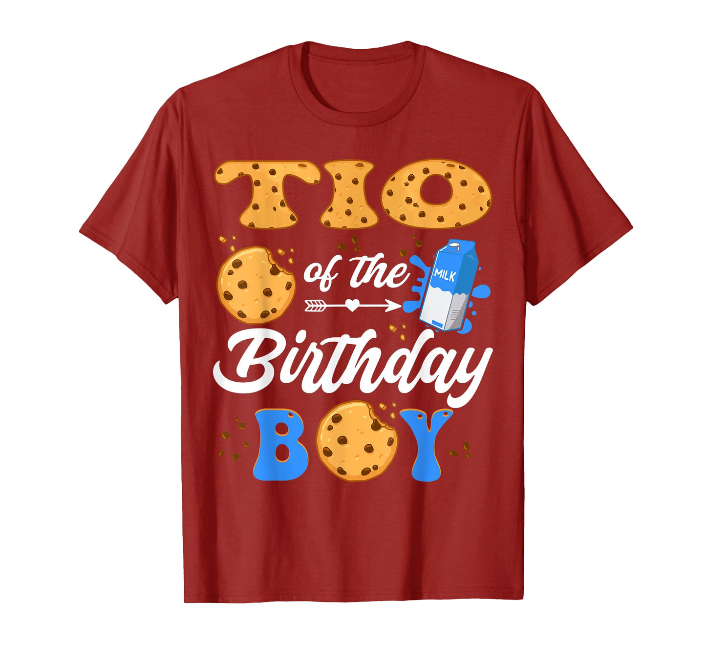 Tio Of The Birthday Boy Milk And Cookies 1St Birthday T-Shirt