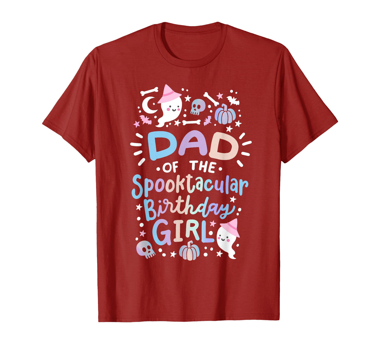 Dad of the Spooktacular Birthday Girl Halloween Family T-Shirt
