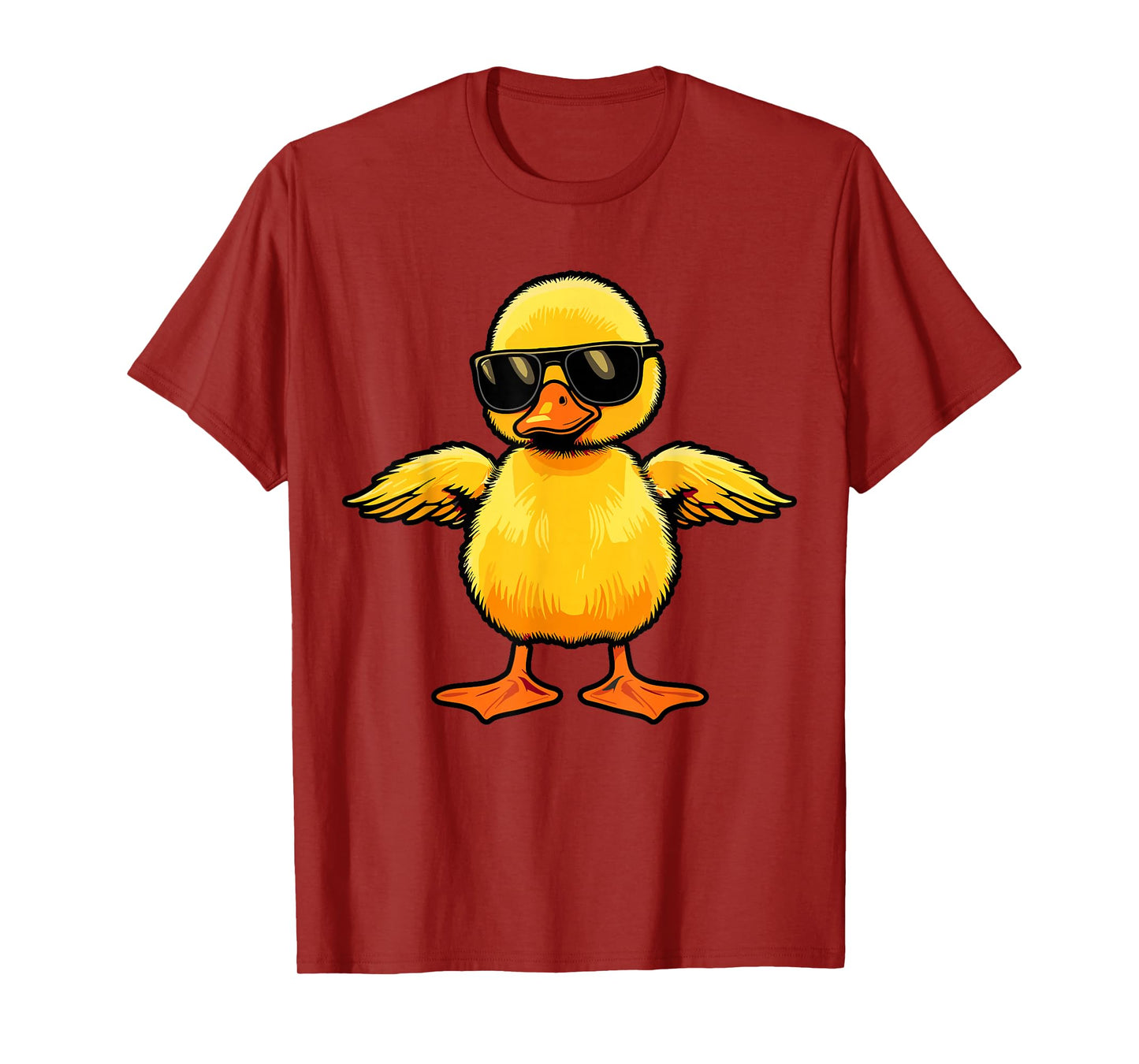 Yellow Duck in Sunglasses Retro Duck T-Shirt