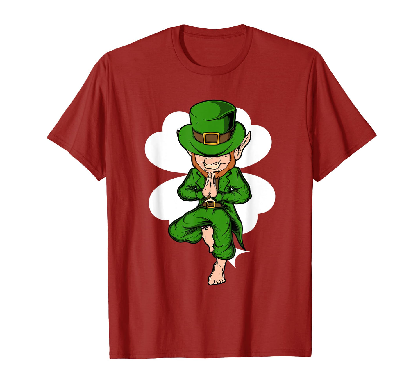 Yoga Pose Leprechaun St. Patrick's Day Yoga T-Shirt