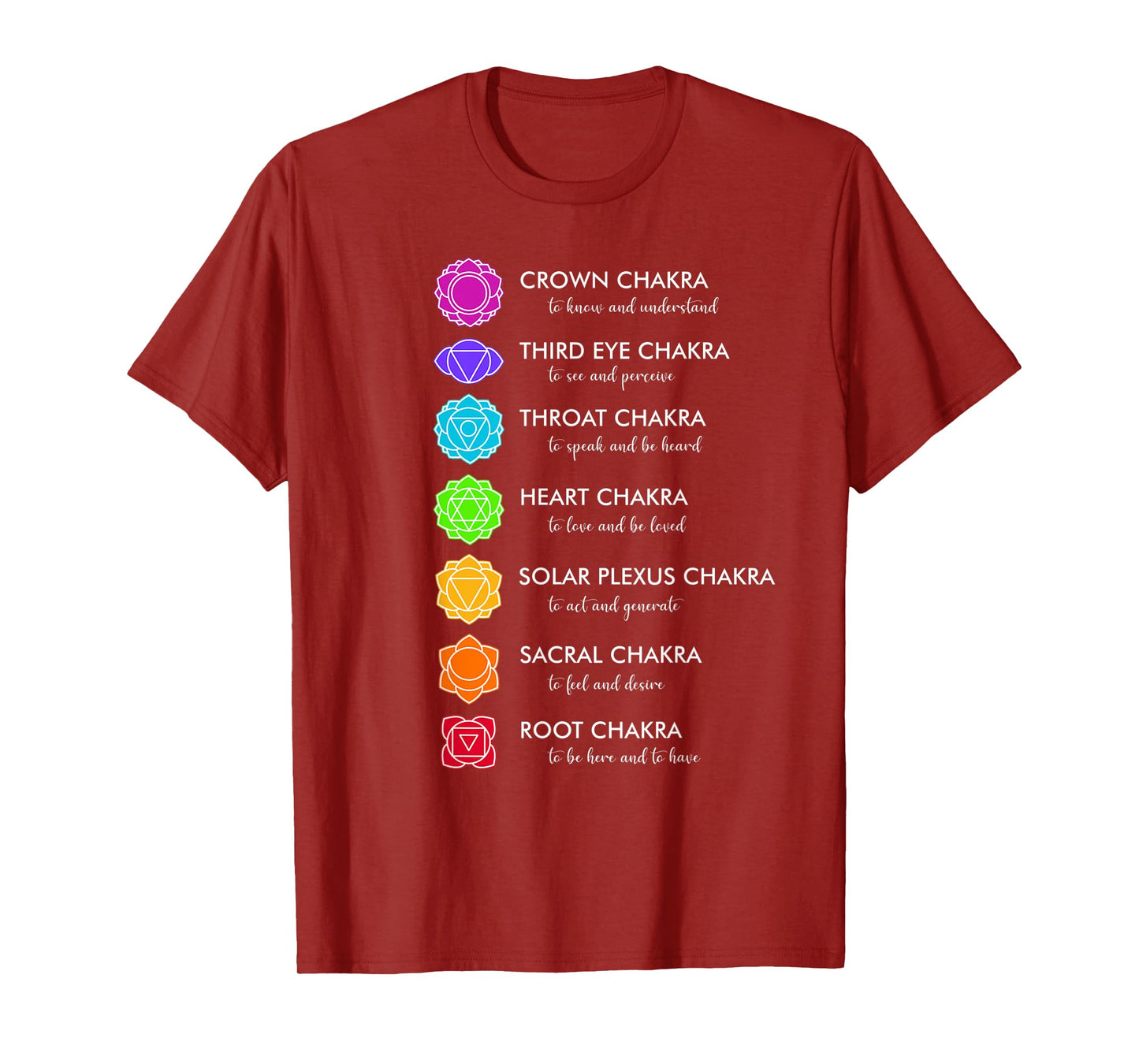 Seven Chakra Symbols T-Shirt