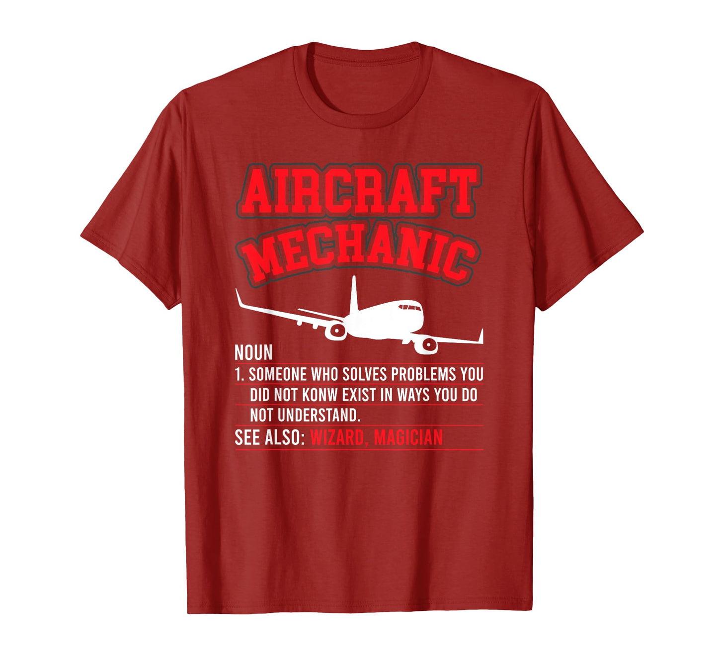 Aircraft Mechanic Definition Airplane Mechanic T-Shirt