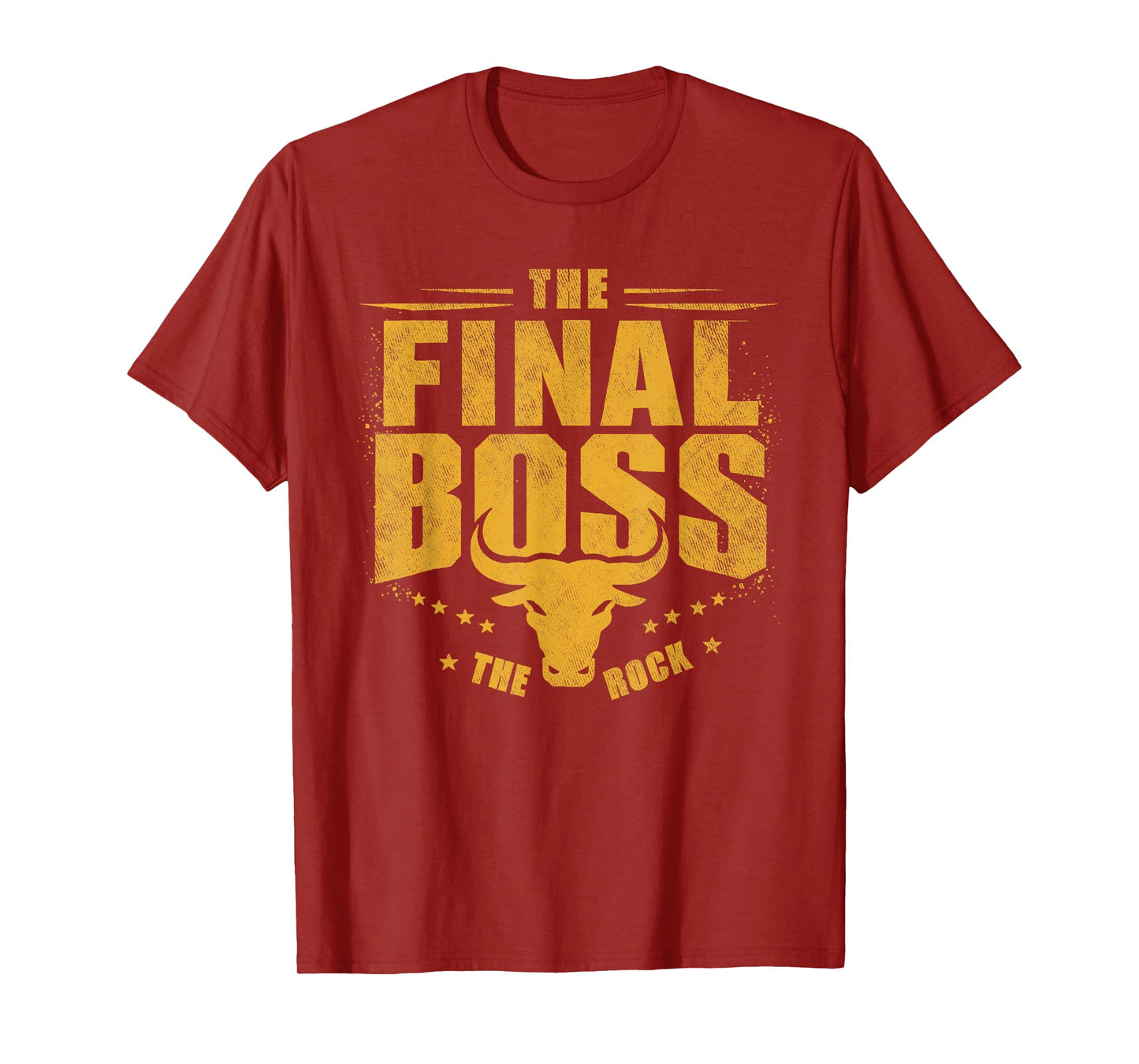 The Final Boss Vintage Rock Music Final Boss Gamer Bull Head T-Shirt