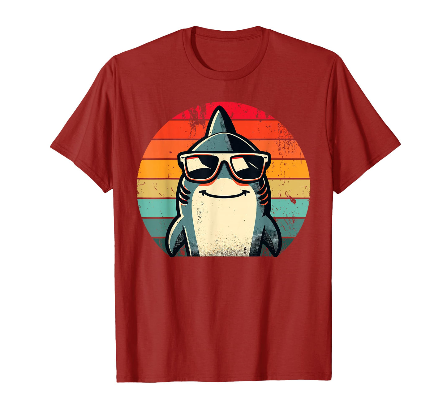Cool Retro Shark in Sunglasses 70s 80s 90s Funny Shark T-Shirt