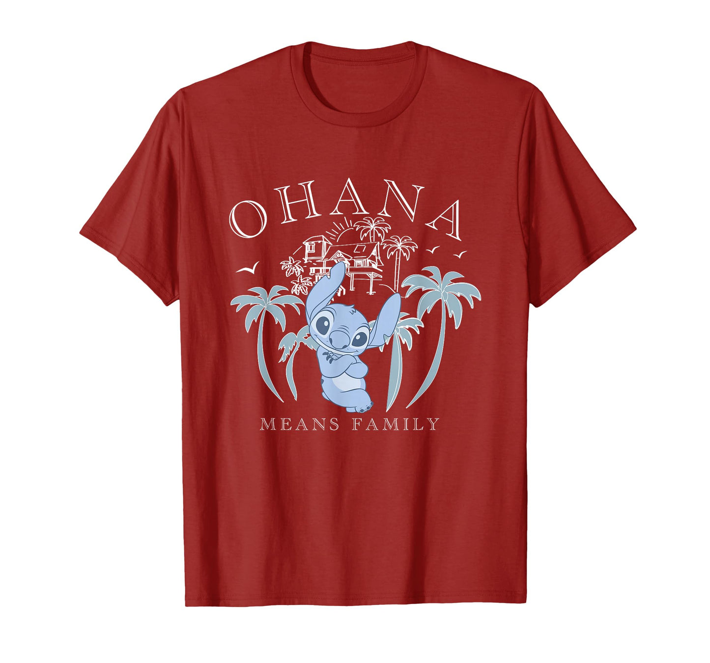 Disney Lilo & Stitch Ohana Means Family Beach T-Shirt