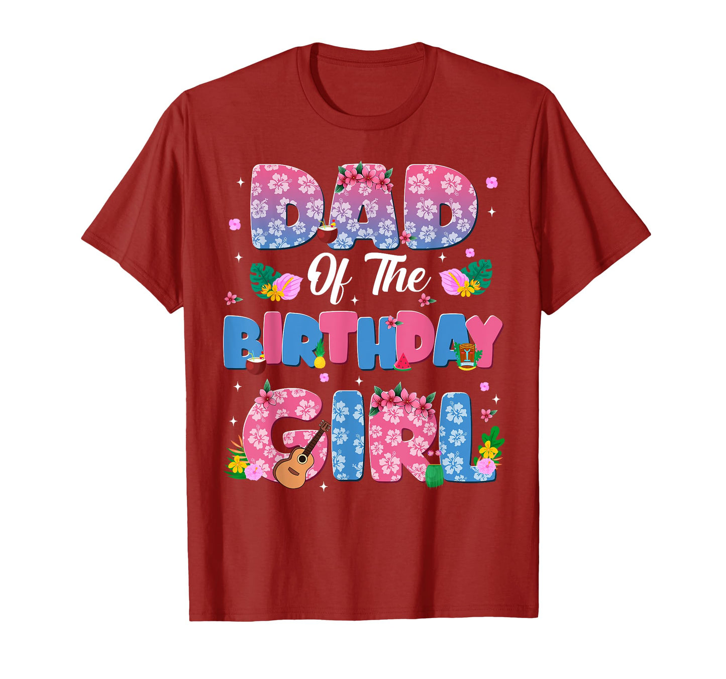 Dad And Mom Of The Birthday Girl Party Decor Family Matching T-Shirt