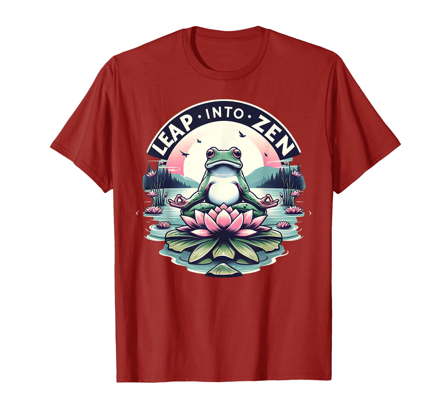 Meditative Frog Lotus Pose Yoga Zen Peaceful Mind T-Shirt
