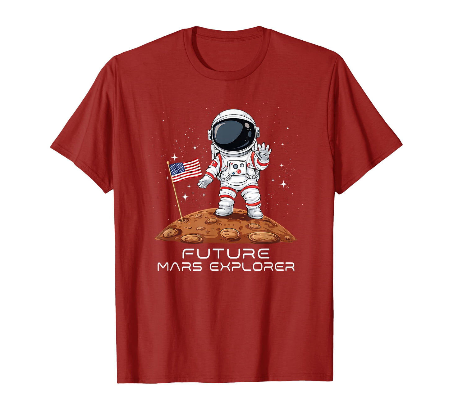 Kids Patriotic Future Astronaut Future Mars Explorer T-Shirt