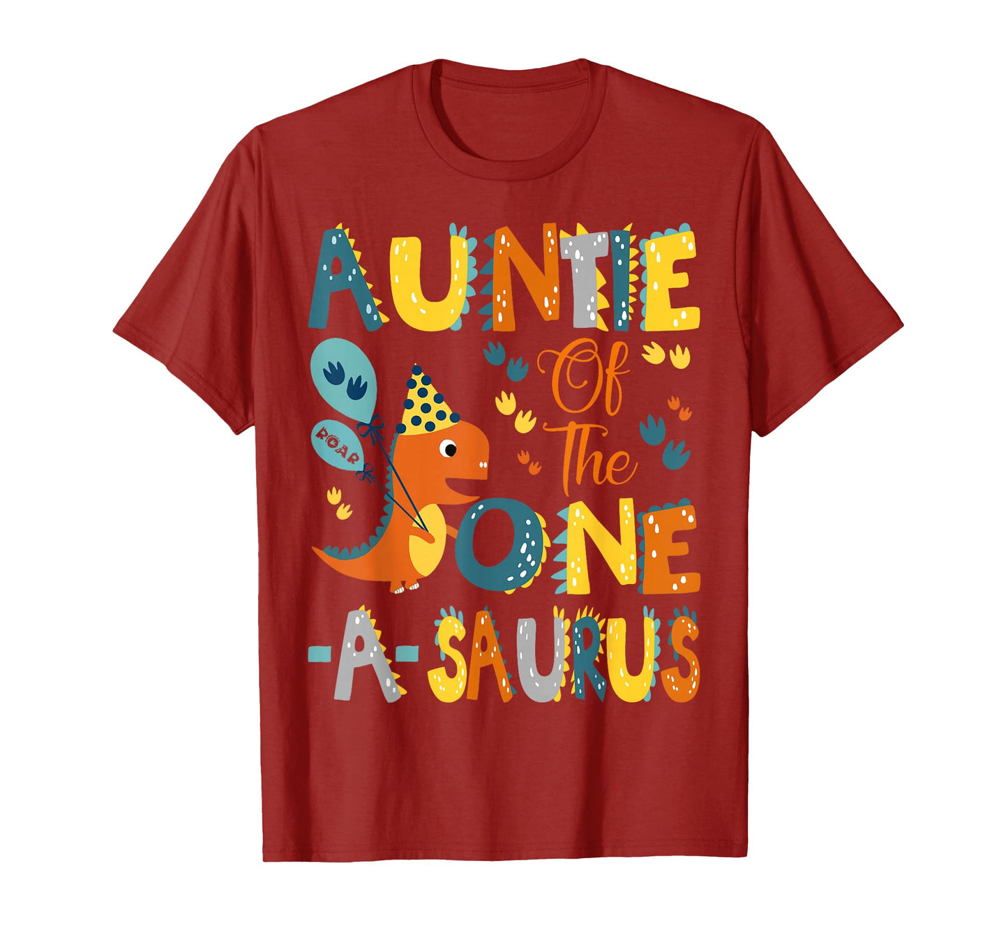 Dinosaur T-Rex 1St Birthday Matching Family Auntie Of The One-A-Saurus 1St Birthday Dinosaur Party Unisex-Kids T-Shirt Black Small Classic Fit Modern U-Neck Short Sleeve