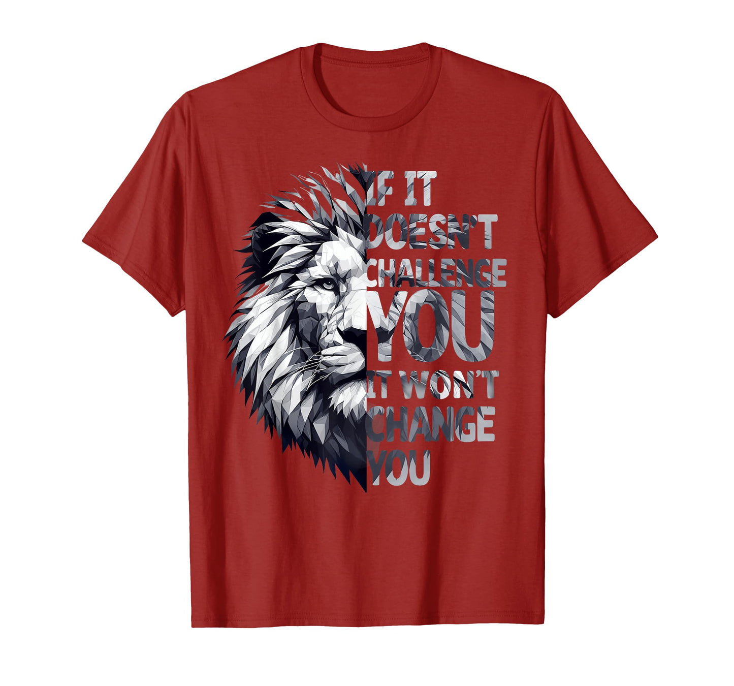 Funny Workout Gym Jokes Bodybuilding Tee Fitness If It Doesn't Challenge You, It Won't Change You Funny Gym T-Shirt