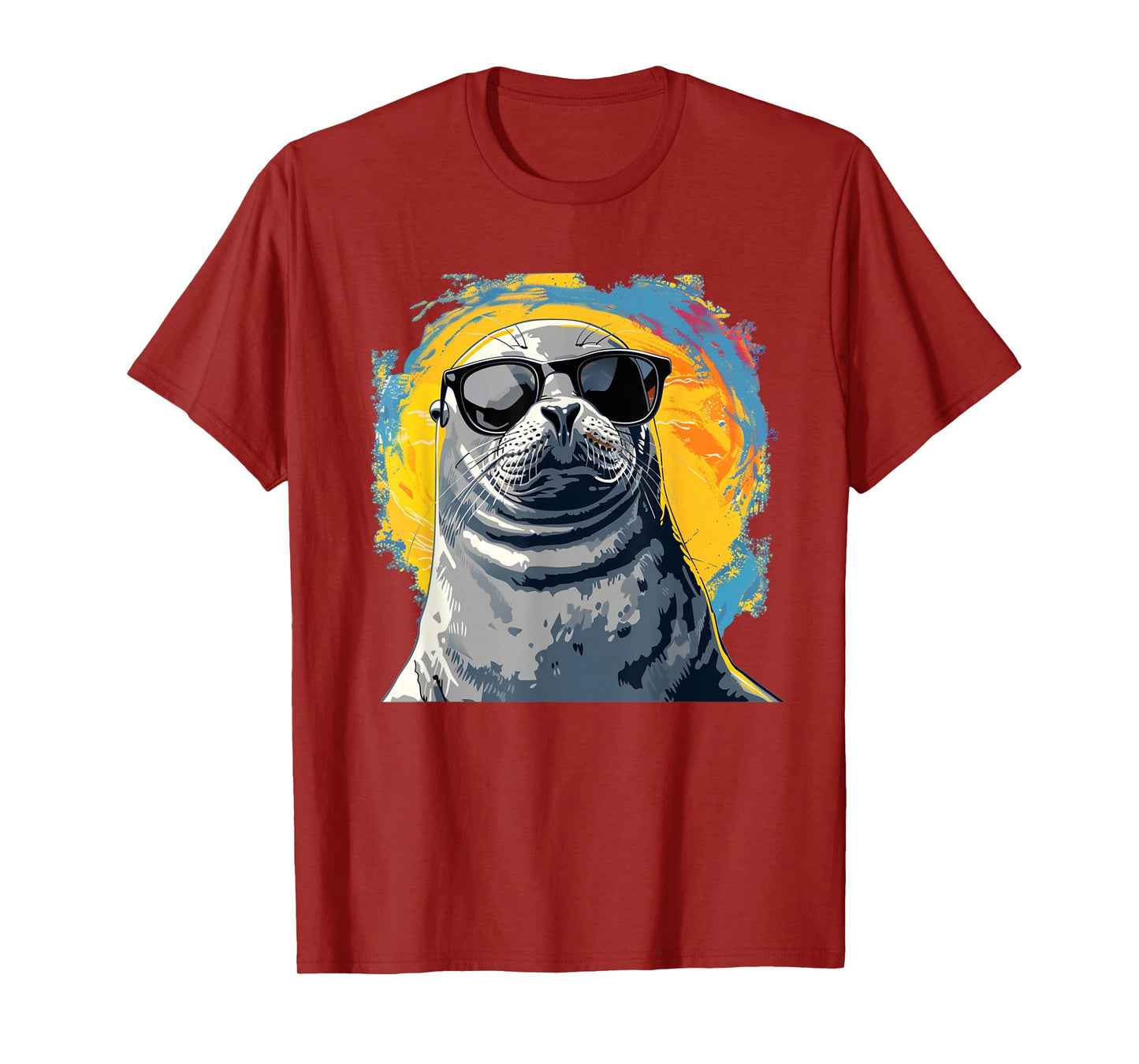 Seal face with glasses for funny sea animals lovers T-Shirt