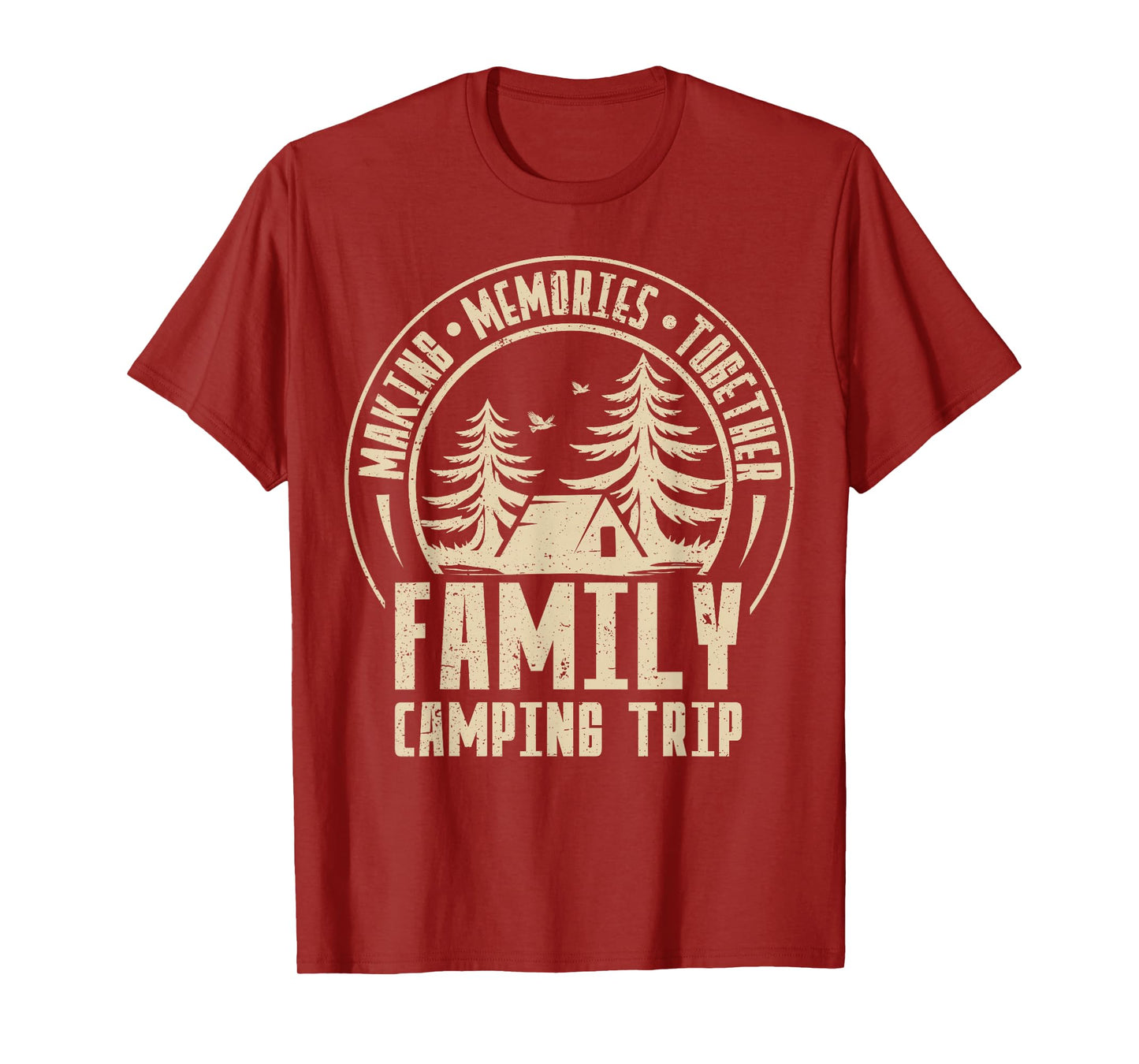 Vintage Camper Camp Family Camping Trip 2025 Matching Crew T-Shirt