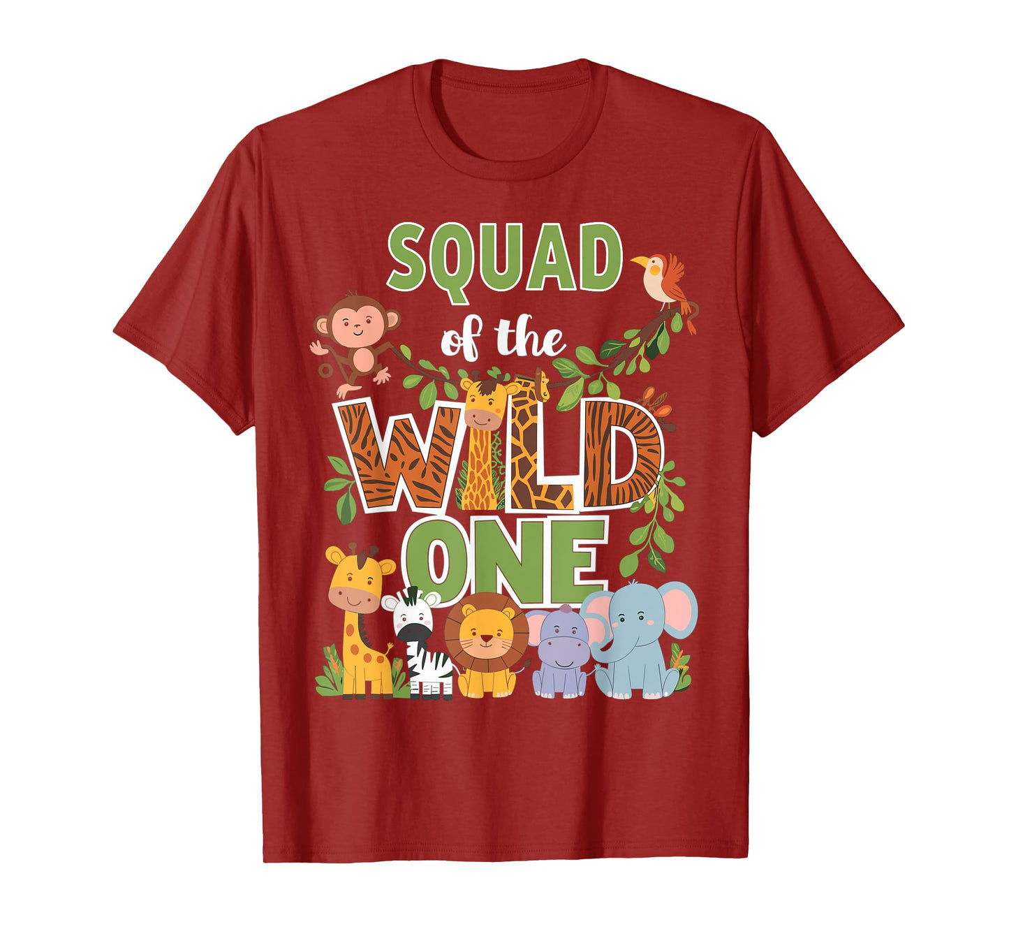 Squad Of The Wild One 1st Birthday Safari T-Shirt