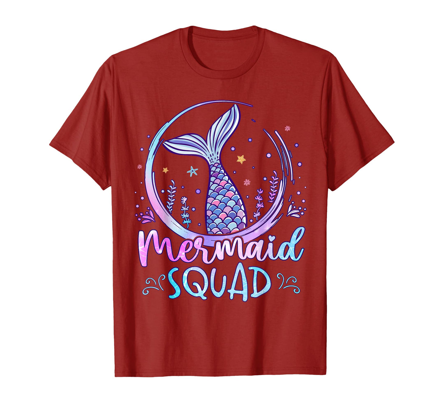 Mermaid Birthday Squad Party Girls Women Mermaid T-Shirt