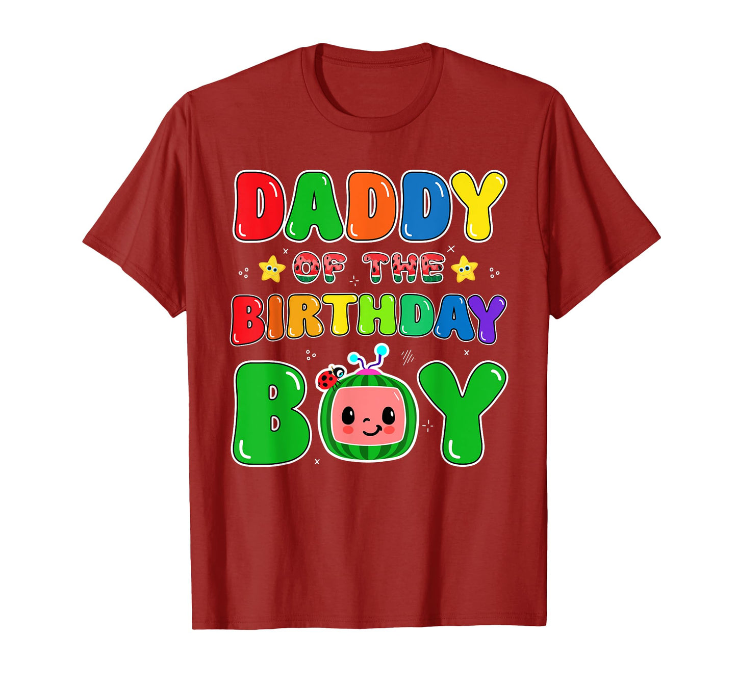 Dad and Mom Daddy of The Birthday Boy Tee Melon Family Party T-Shirt