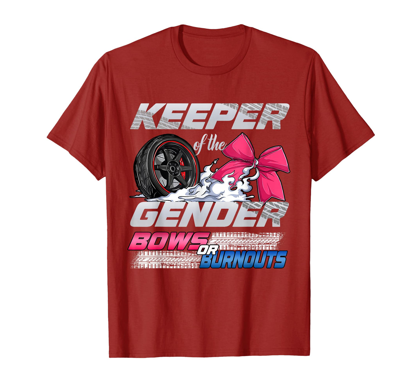 Keeper of the Gender Burnouts or Bows Gender Reveal Party T-Shirt