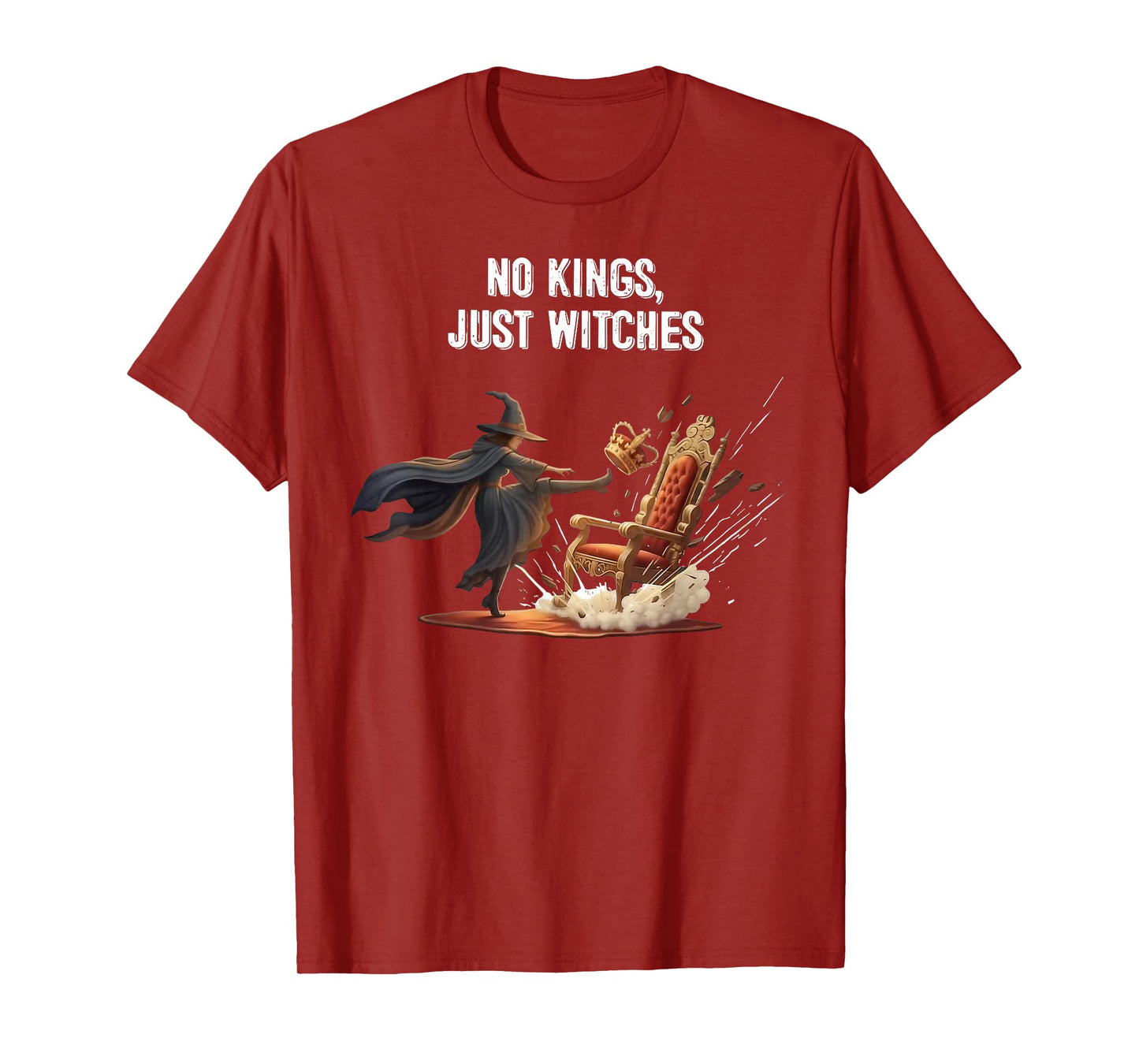 No Kings Just Witches Funny Witchcore Halloween Art T-Shirt