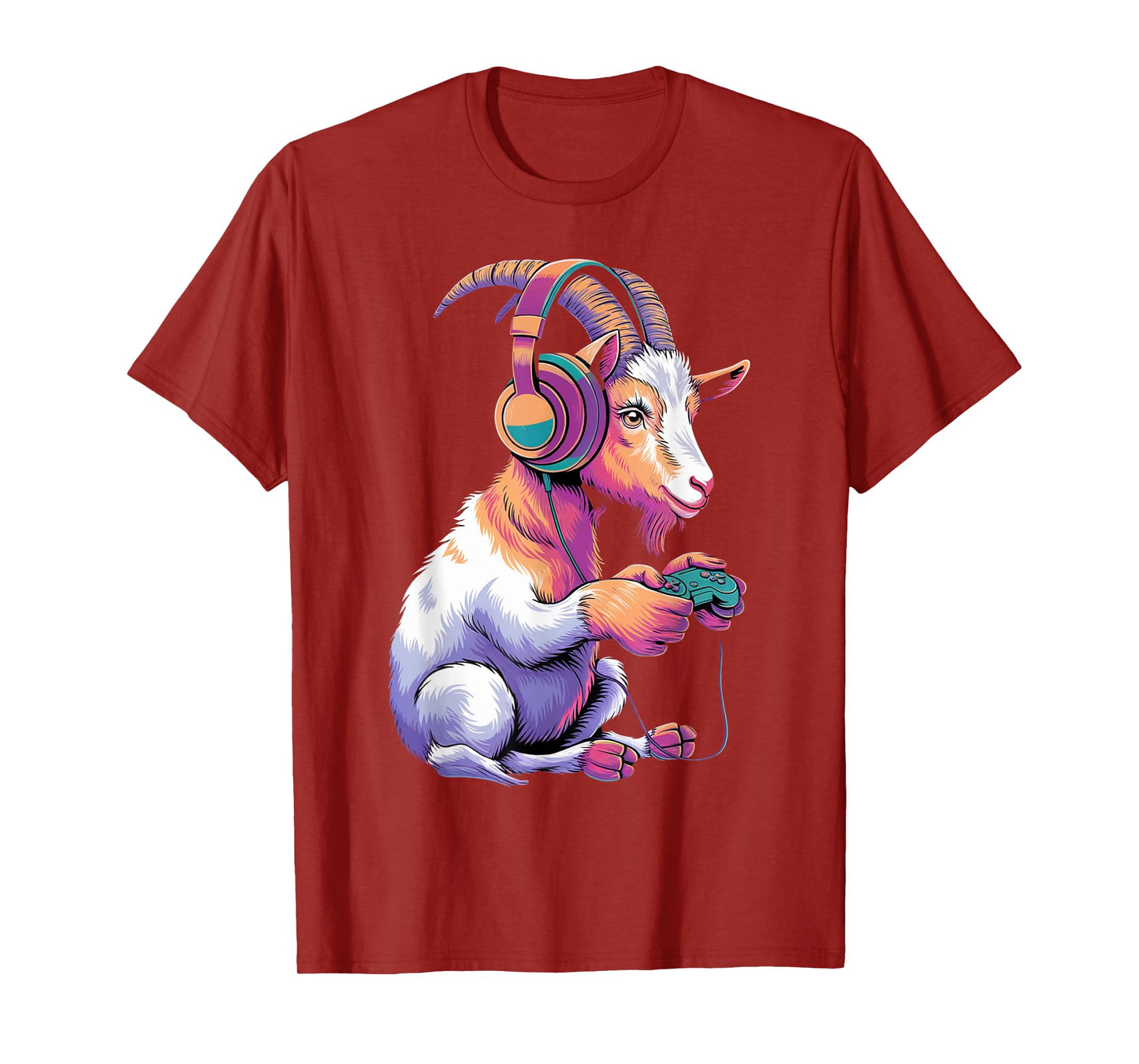 Goat Stuffed Animal Goat Costume Kids Headphones Video Game T-Shirt