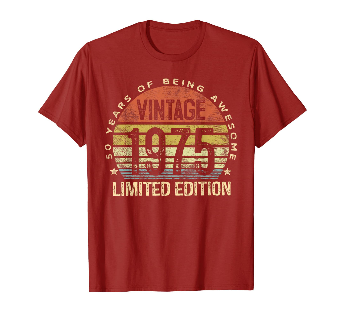Vintage 1975 Limited Edition 50-Year-Old Gifts 50th Birthday T-Shirt