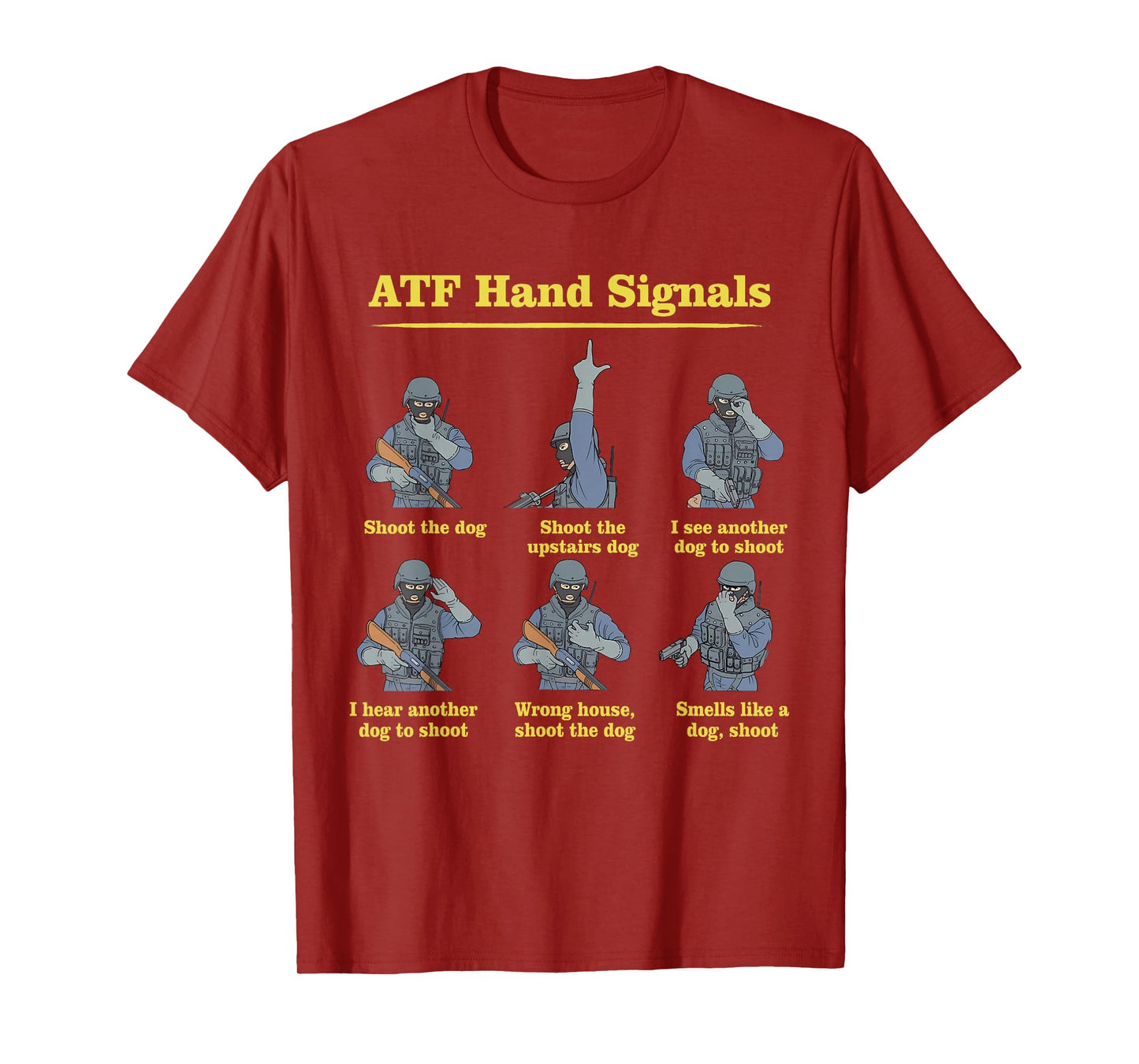 ATF Hand Signals Funny Apparel T-Shirt