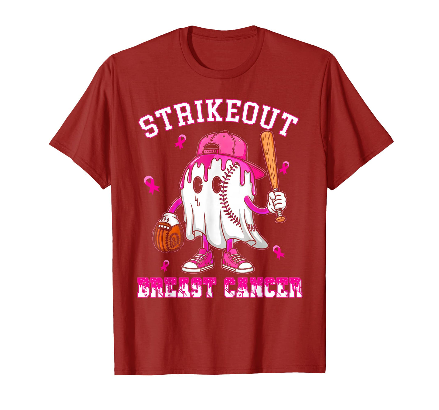 Strike Out Breast Cancer Baseball Fight Awareness Men Women T-Shirt