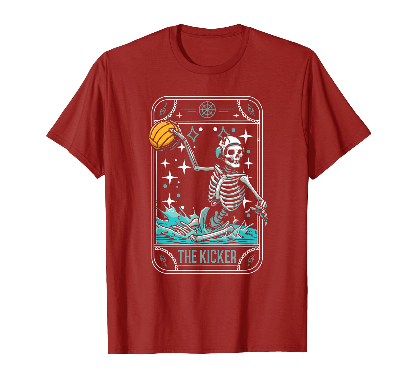 Water Polo - Player Waterpolo Sport Skeleton Tarot Card T-Shirt