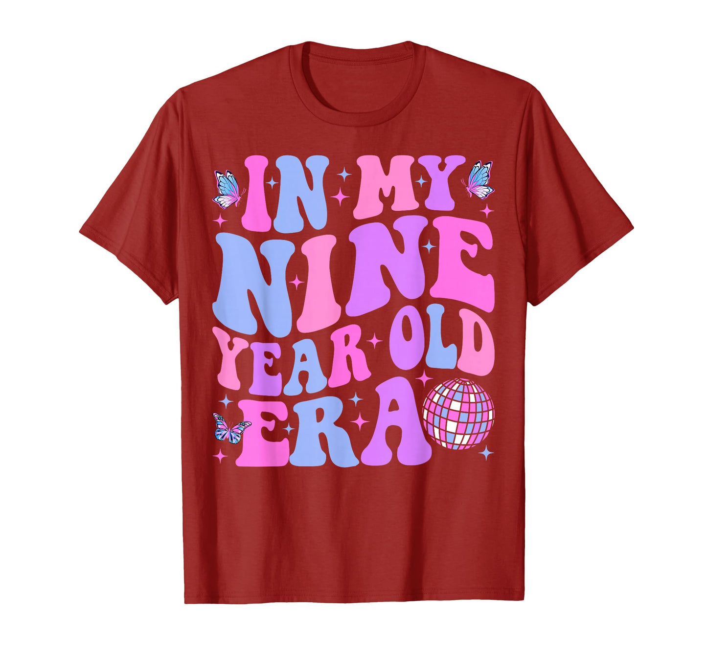 In My Nine Year Old Era Girl Boy 9th Birthday 9 Year Old T-Shirt