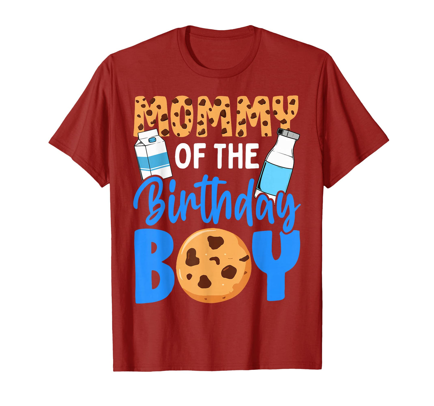 Mommy of the birthday boy Milk and Cookies 1st birthday T-Shirt