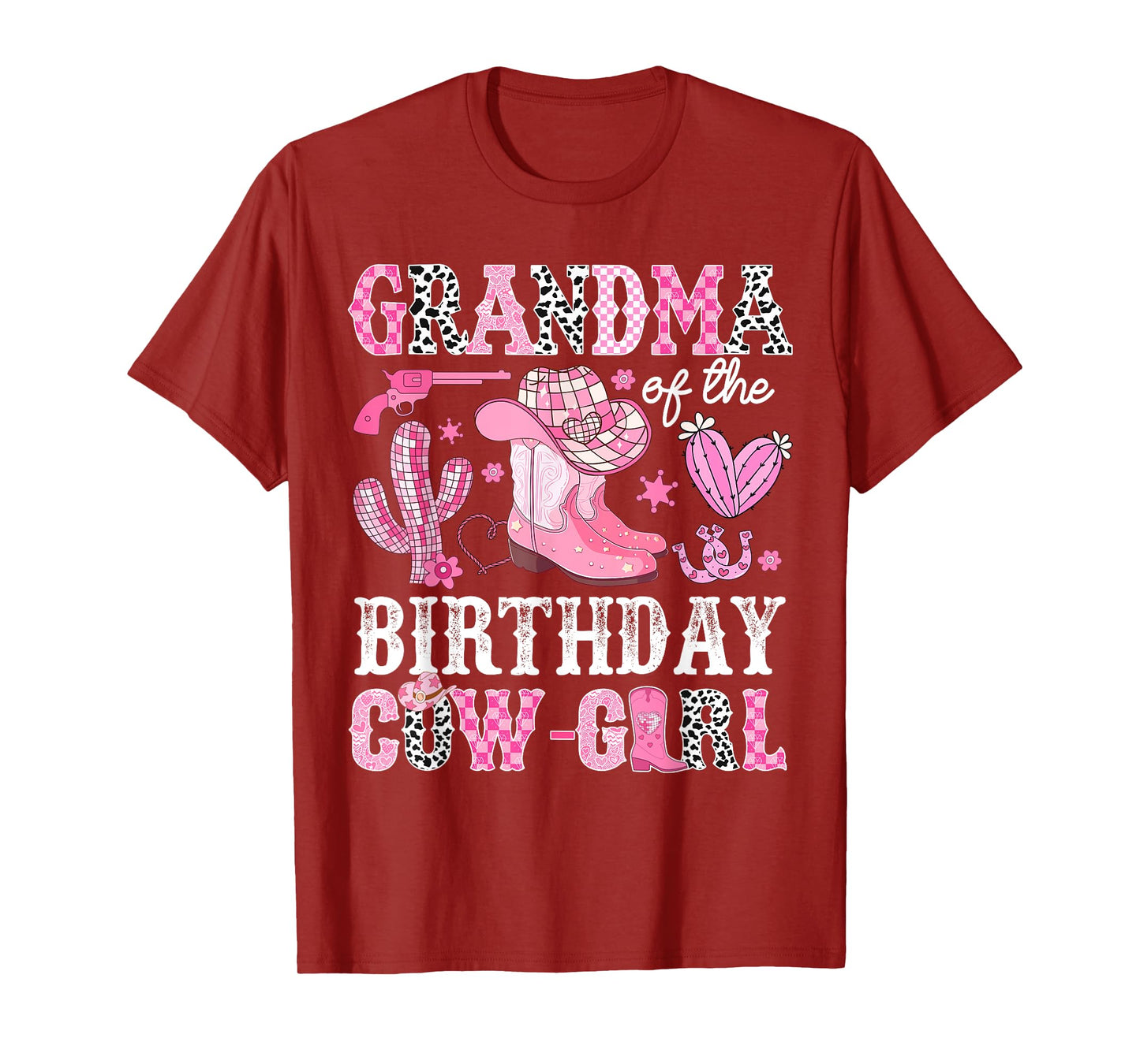 Grandma Of The Birthday Cow-Girl Rodeo Cowgirl Bday T-Shirt