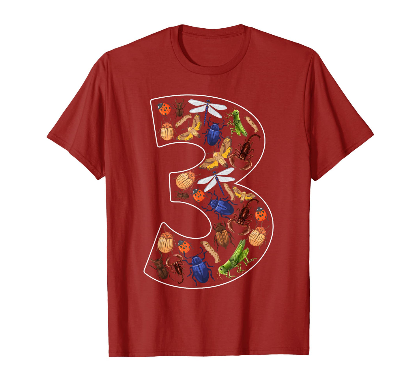 Toddler 3rd Birthday Bugs Insects Beetles Kids 3 Year Old T-Shirt