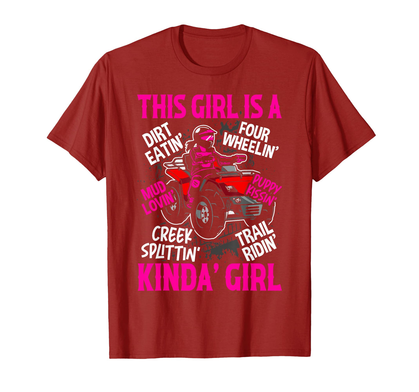Girl Off-Road Racing Four-Wheeler 4x4 Wheel Quad Bike Racer T-Shirt