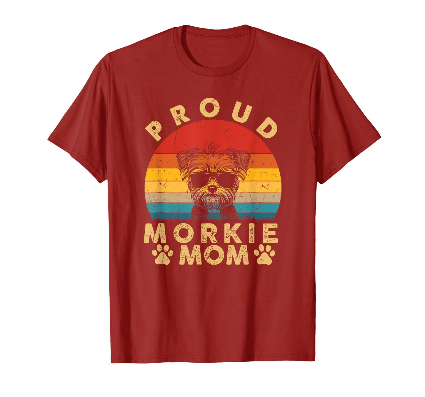 Proud Morkie Mom Gifts I Love My Dog Mom Mama Mothers Day T-Shirt for Men Women Kids