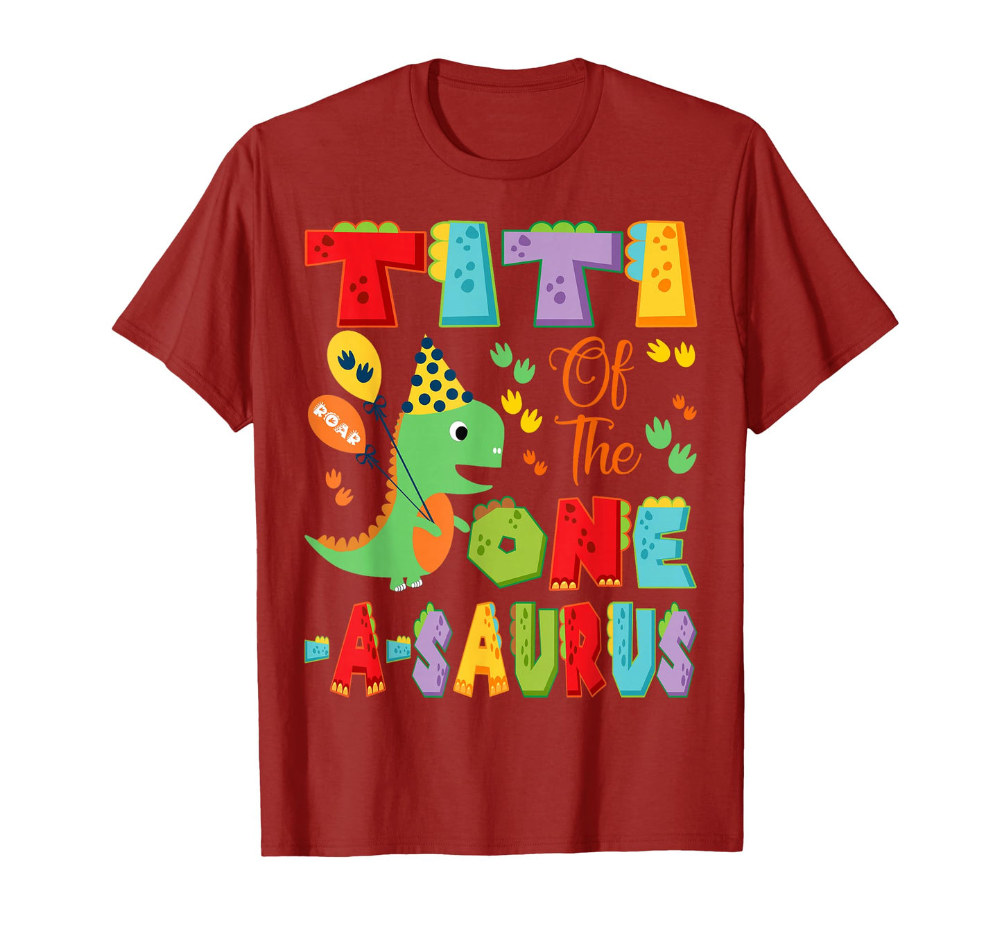 Titi Of The One-A-Saurus 1St Birthday Boy Dinosaur T-Shirt