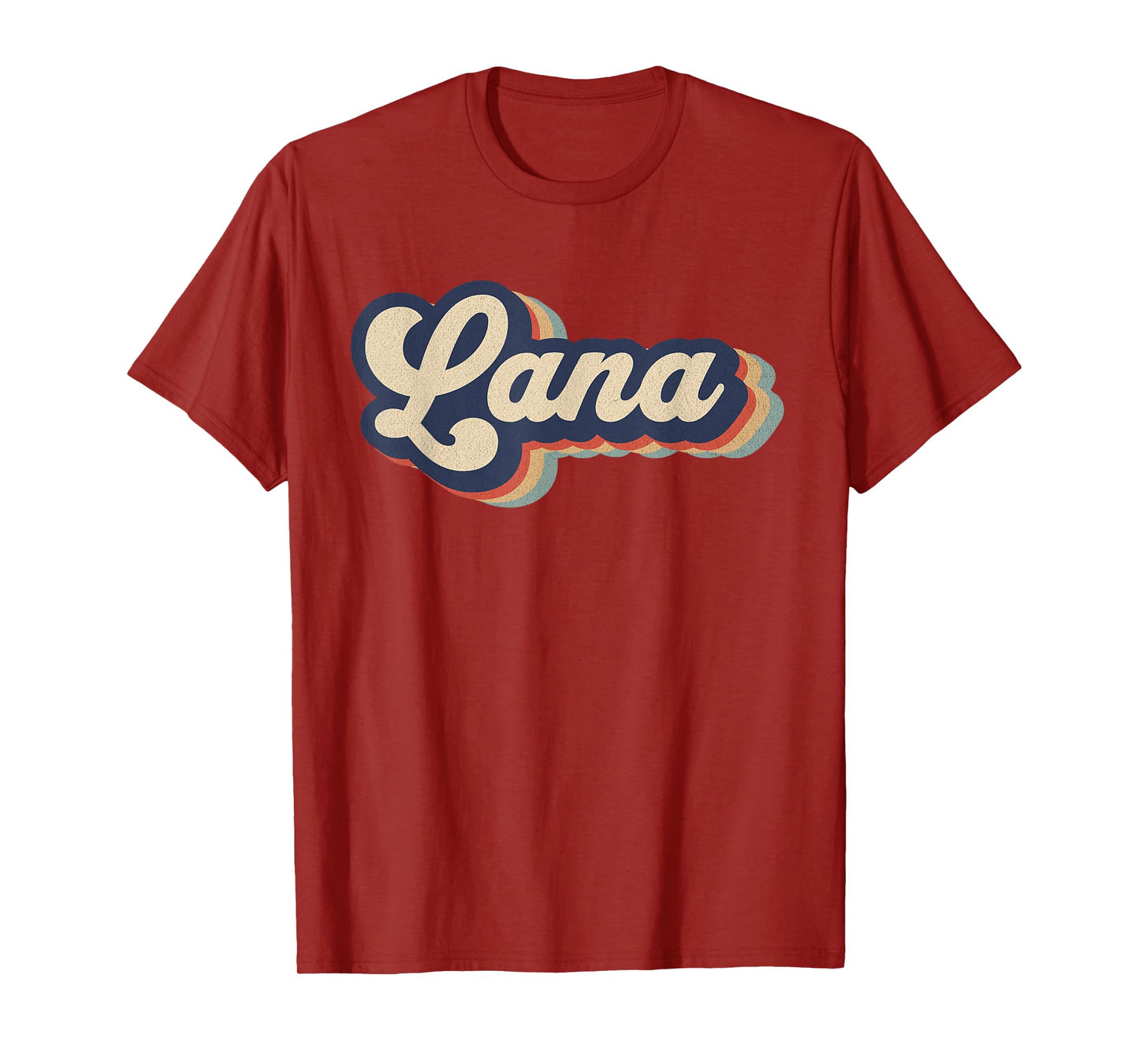 Womens Retro Vintage Lana Name Personalized T-Shirt