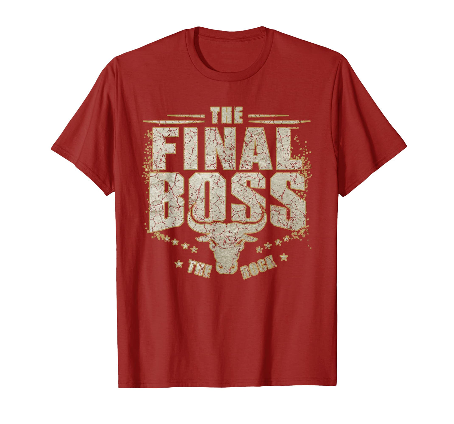 The Final Boss Vintage Rock Music Final Boss Gamer Bull Head T-Shirt