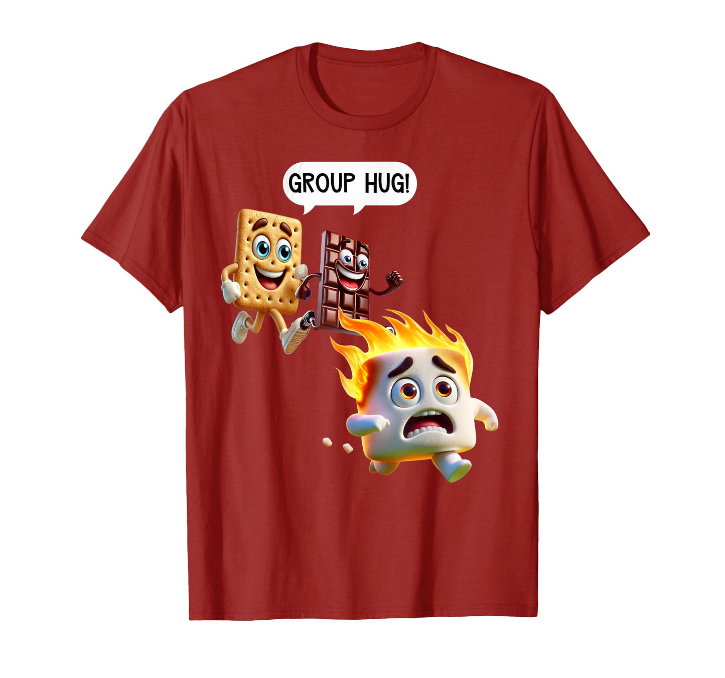 Funny T Shirts For Men Smores Camping Roasting Outdoor Women T-Shirt