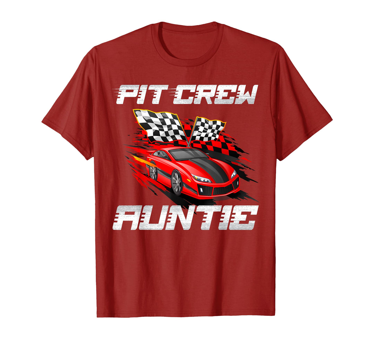 Pit Crew Auntie Race Car Birthday Racing Car Family T-Shirt