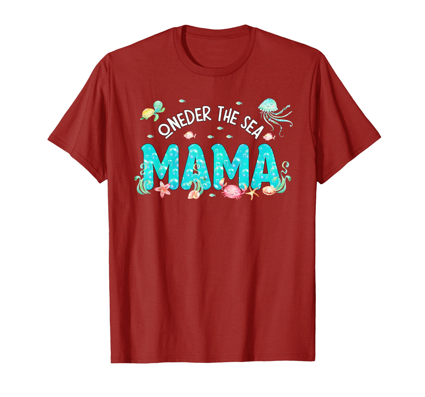 Under Sea Mama Birthday Girl Boy Matching Family Party T-Shirt