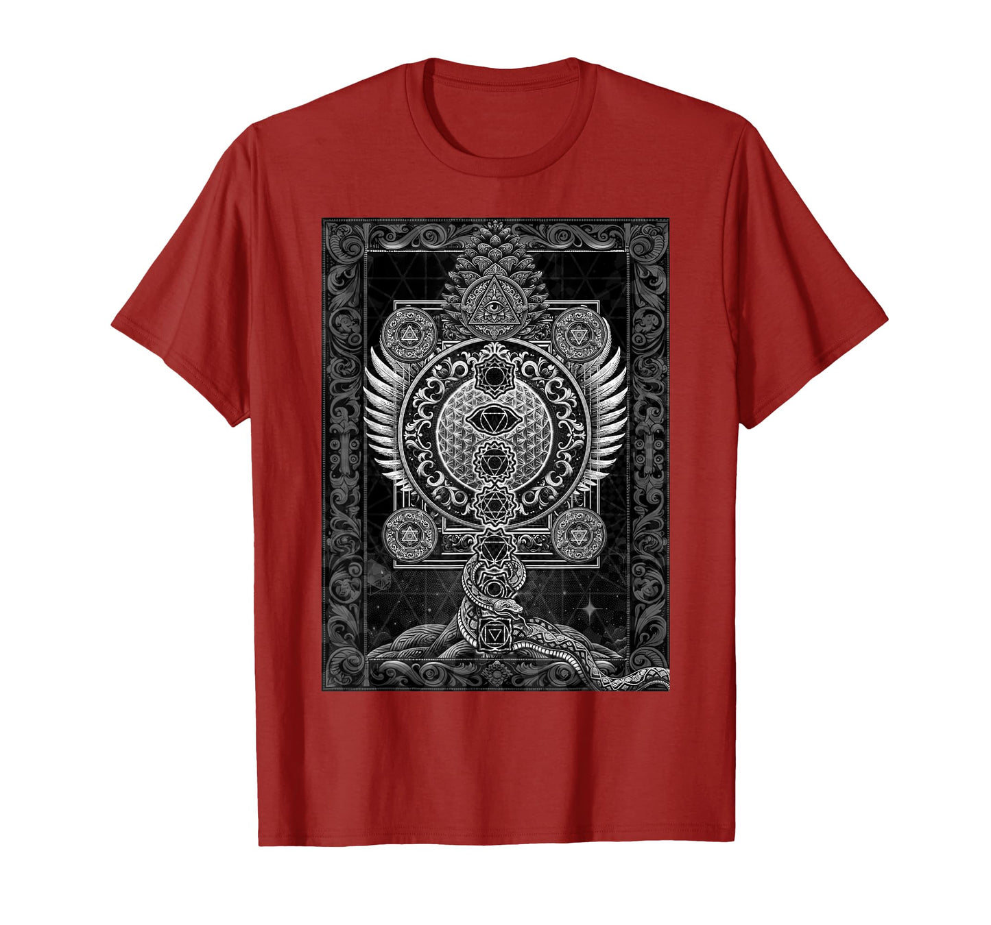 Sacred Geometry Esoteric Spiritual Psychedelic Flower Occult T-Shirt