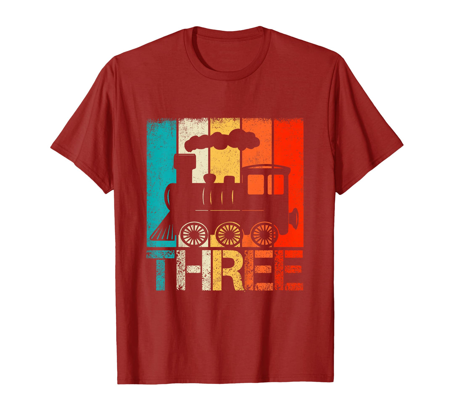 Kids 3 Year Old Boy Trains Birthday 3rd Birthday Locomotive Train T-Shirt