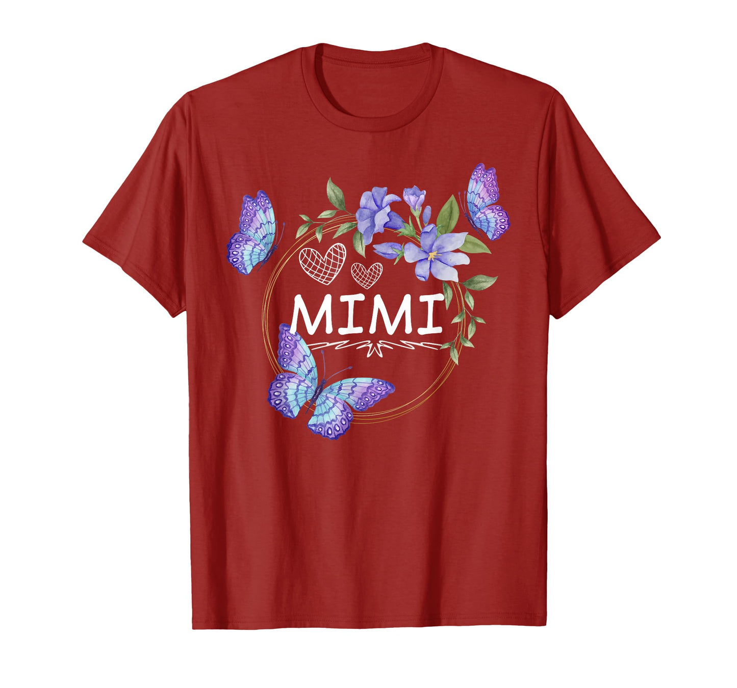 Mimi shirt For Women with butterflies Mother's Day T-Shirt