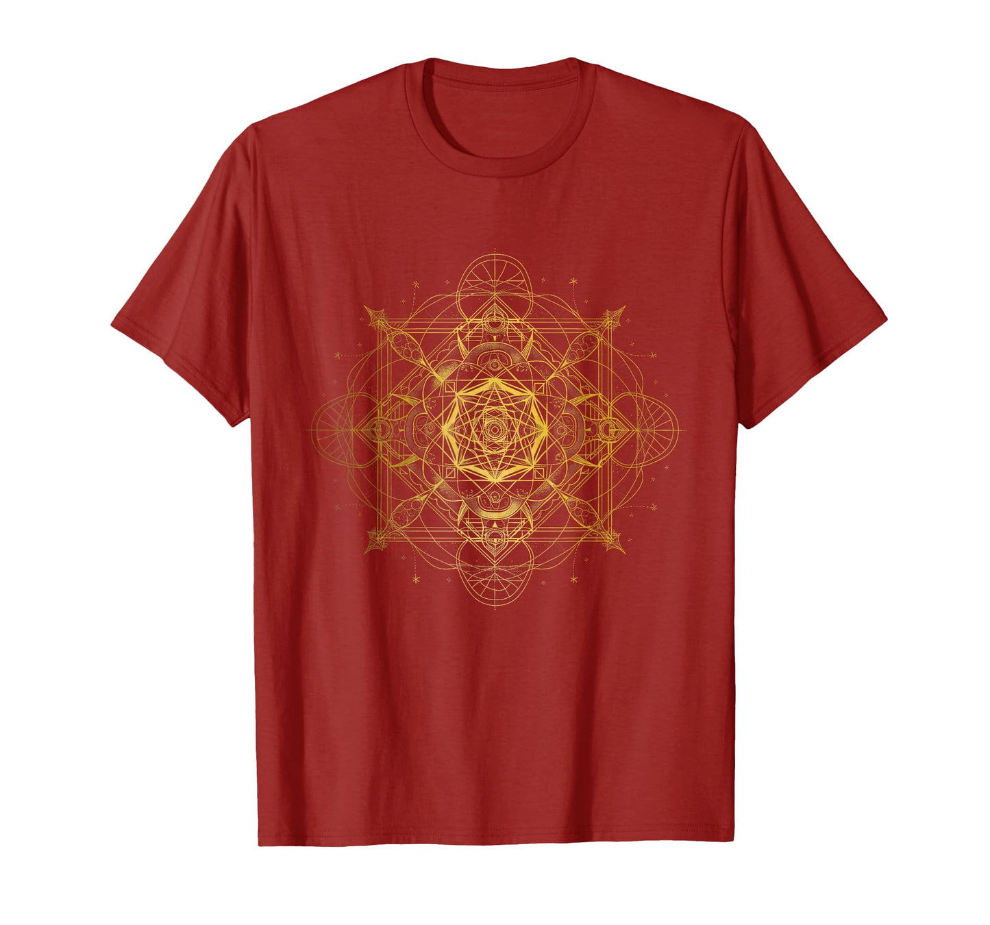 Sacred Geometry Metatron Cube Spiritual Yoga T-Shirt