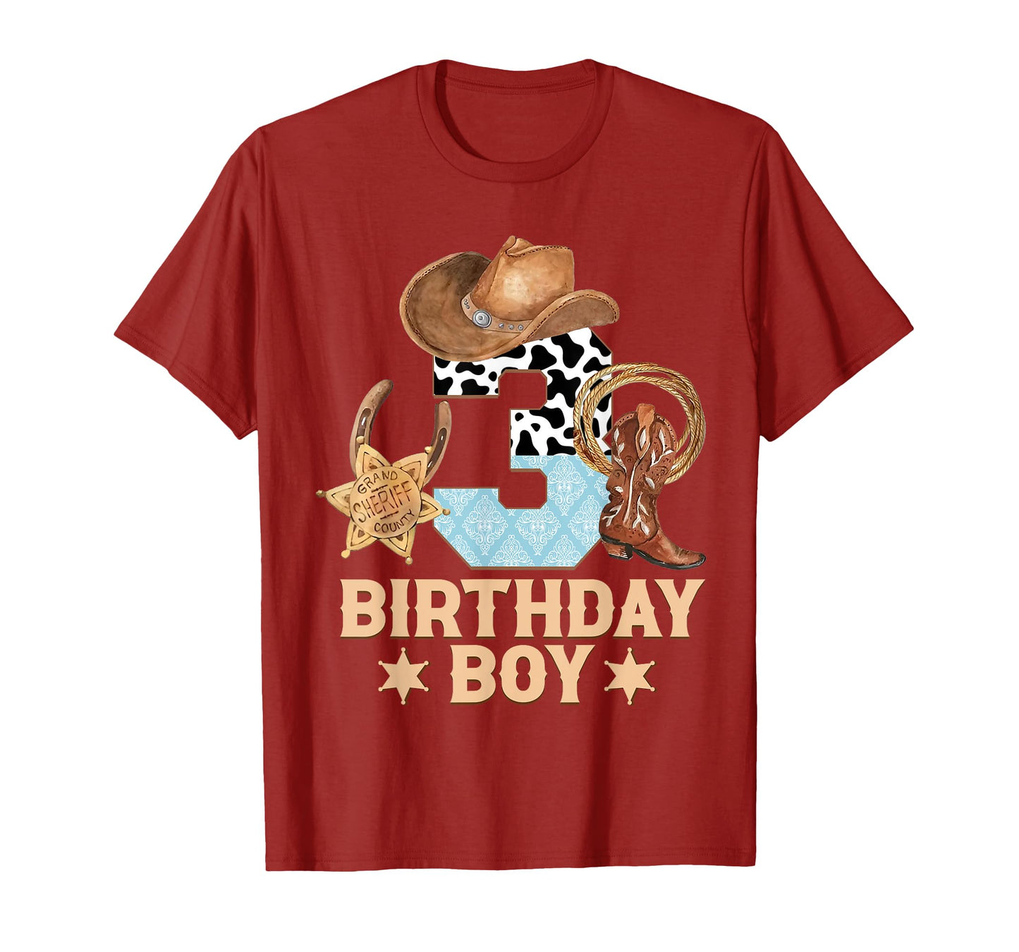 Western Family Birthday Boy Shirt 4 Cowboy 3rd Birthday T-Shirt