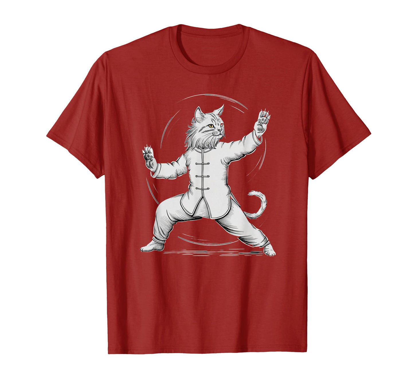 Life Happens Tai Chi Helps Funny Yin Yang Tai Chi Cat T-Shirt for Men Women Kids