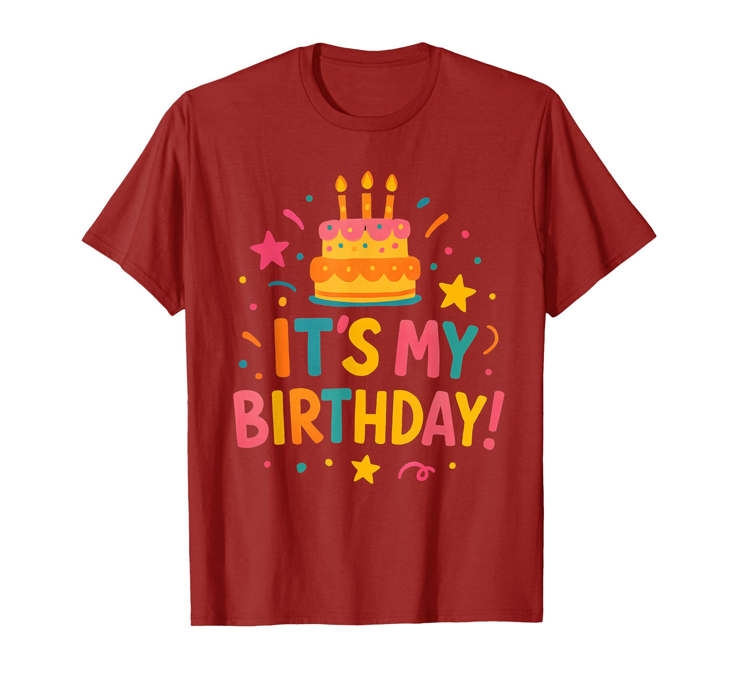 It’s My Birthday Cute Cake Design Fun Bday Party Celebration T-Shirt