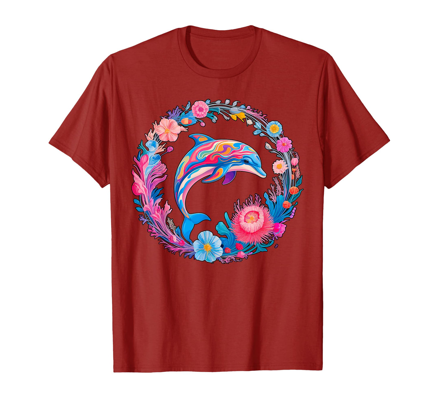 Floral Dolphin T-Shirt