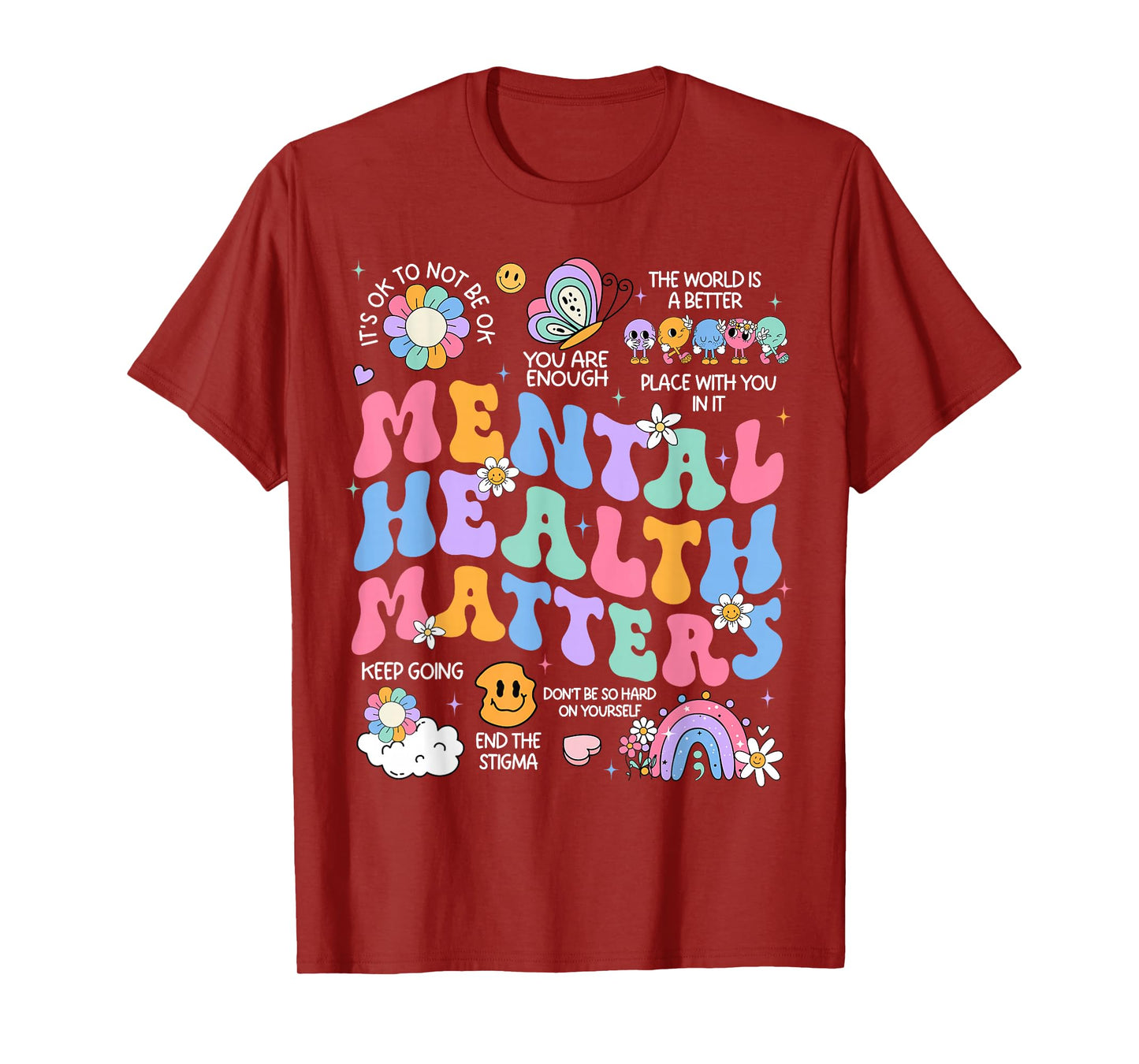 Mental Health Matters Human Brain Illness Awareness T-Shirt