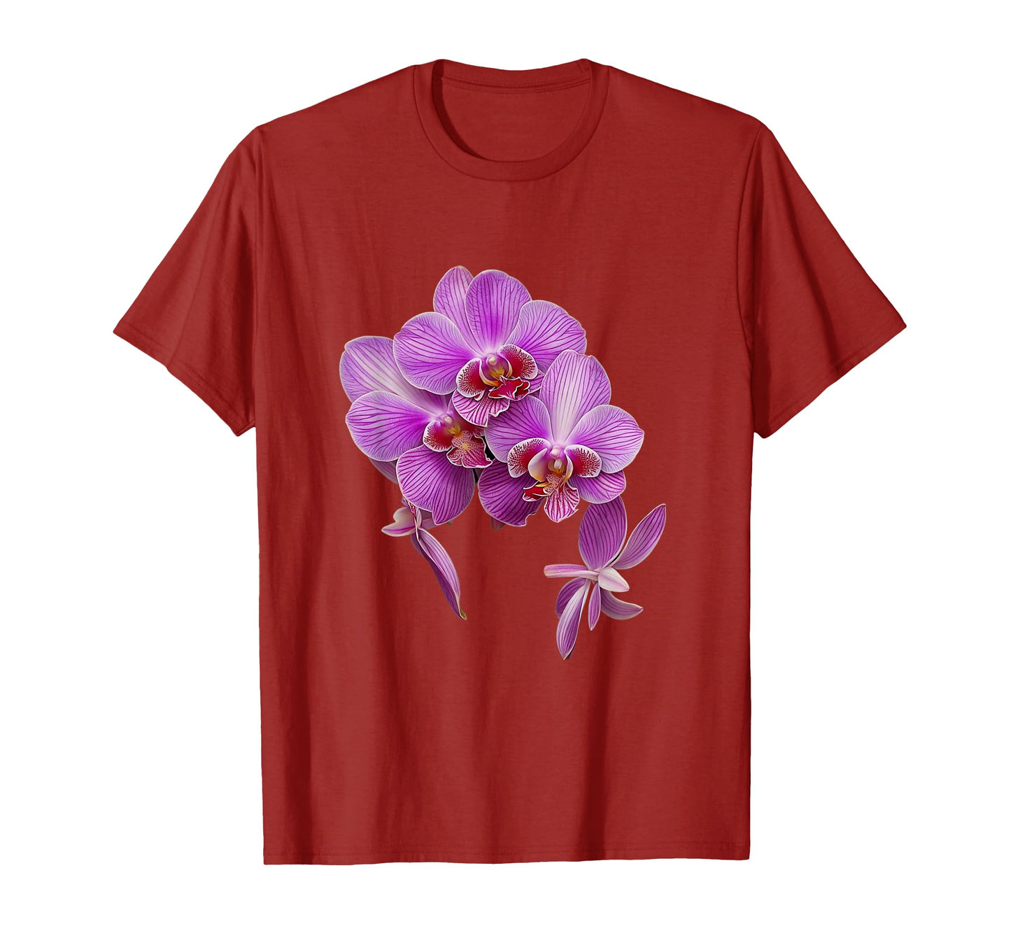Magenta Watercolor Vanda Orchid Flower Shapes Mania Orchid T-Shirt