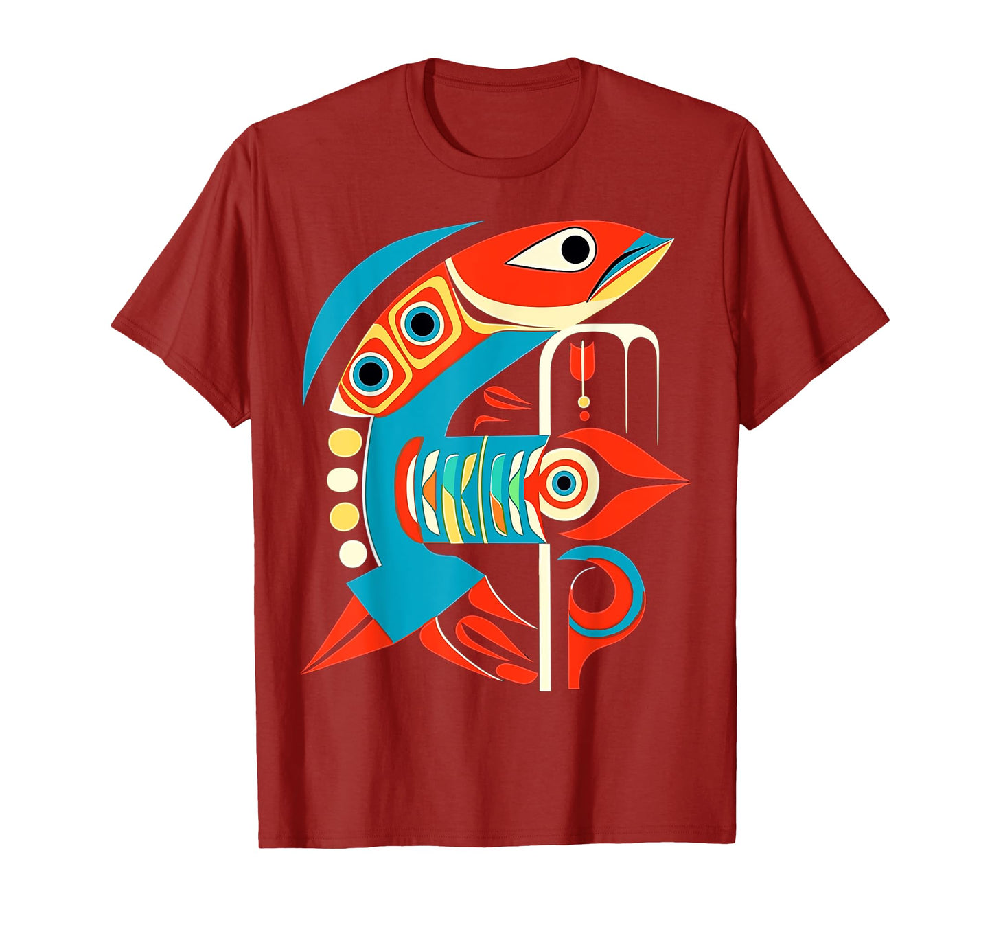 Salmon Salish Coastal Art Native American T-Shirt